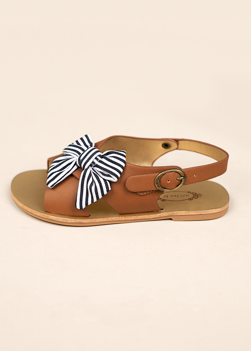 Aria Bow Sandal in Brown