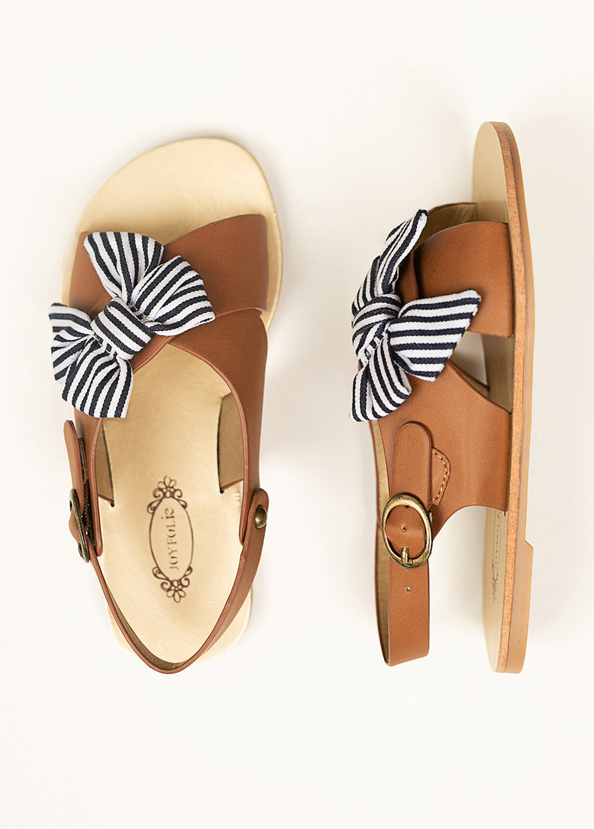 Aria Bow Sandal in Brown