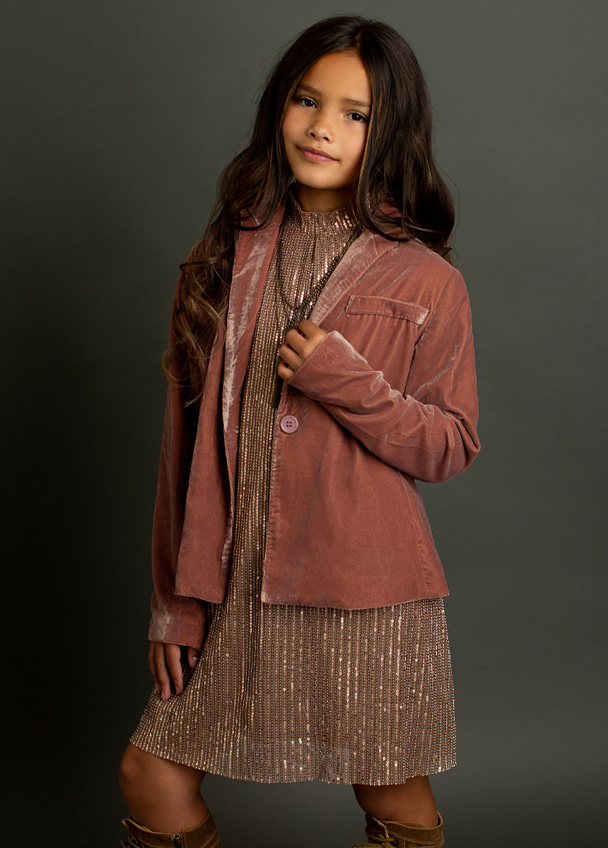 Lollie Blazer in Ashe Rose