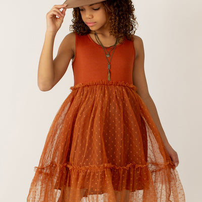 Leila Dress in Terracotta