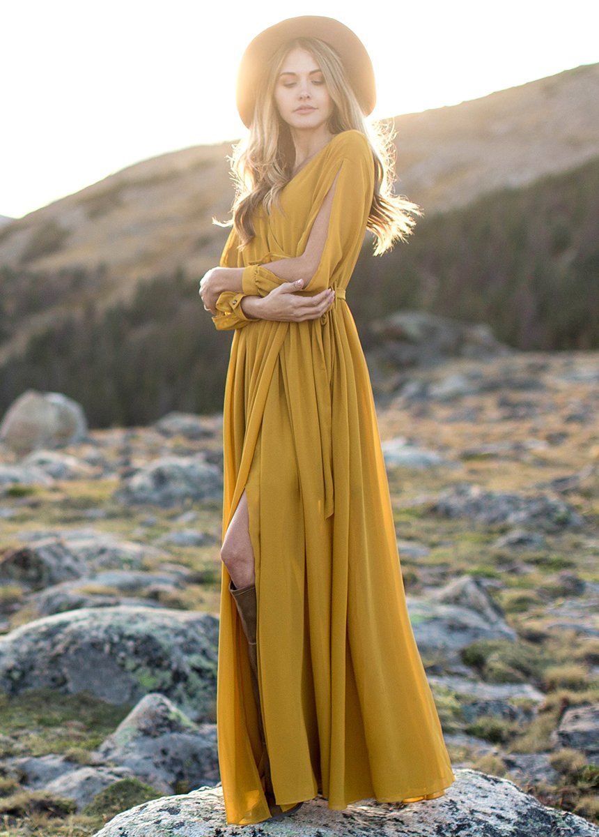 Aniya Dress in Mustard