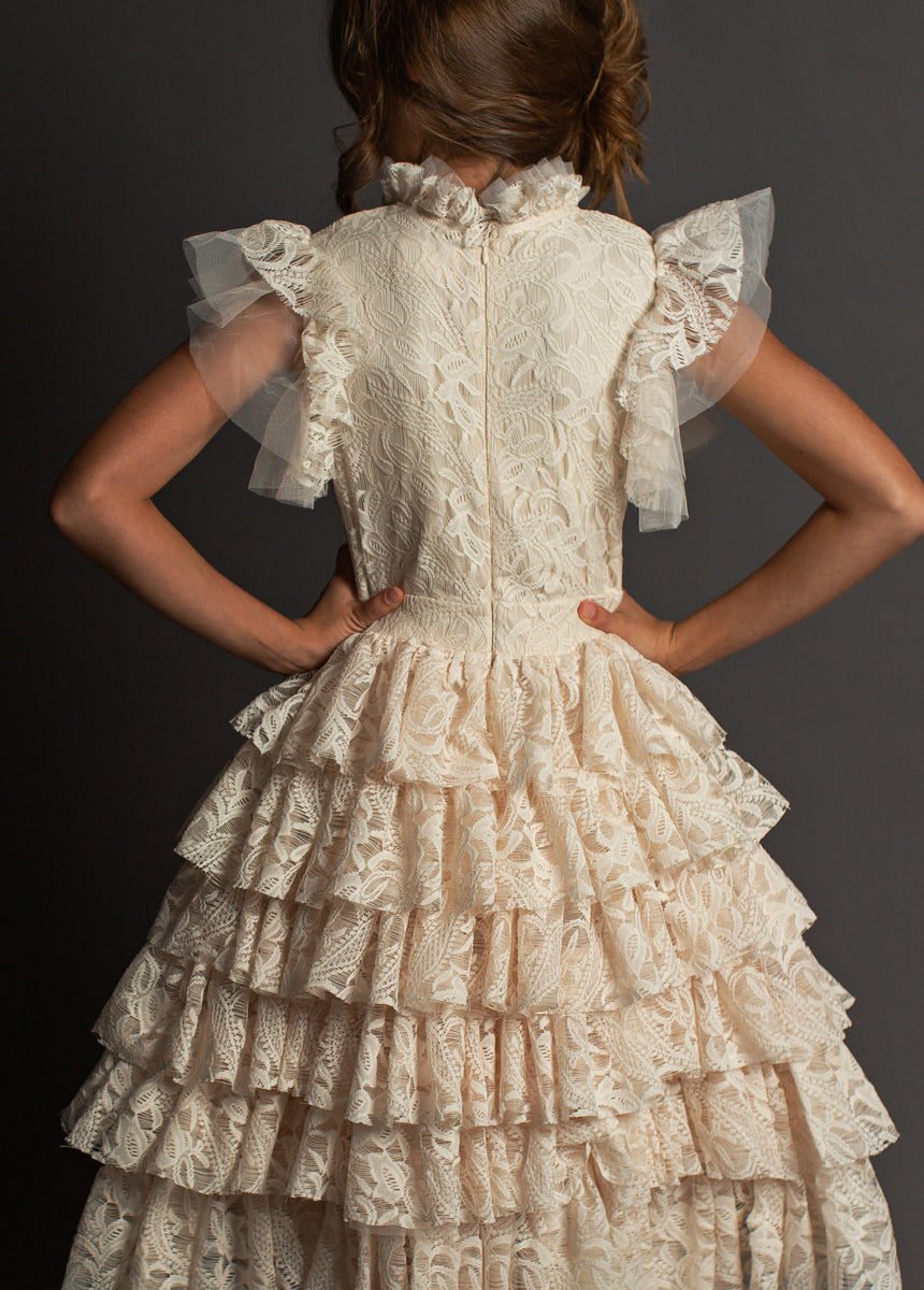 Anouk Petticoat Dress in Vintage Ivory