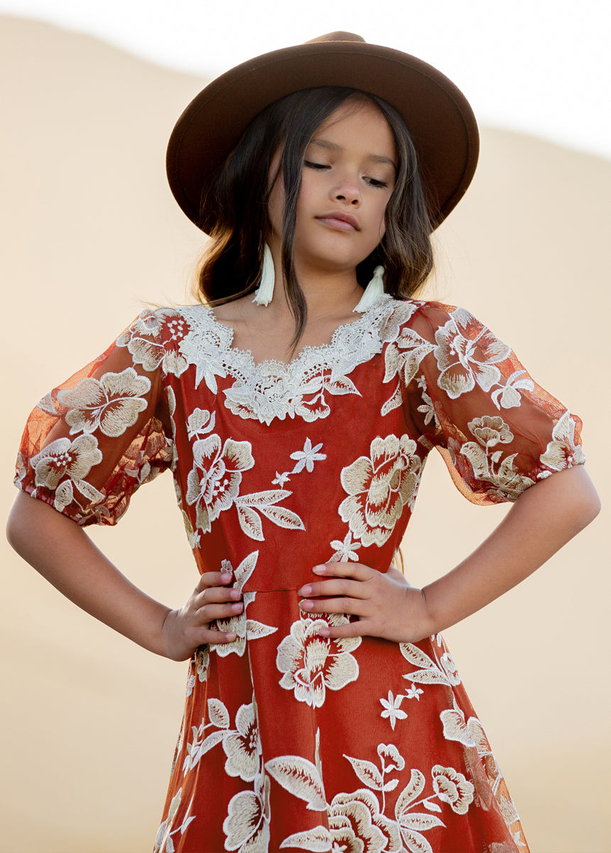 Verona Dress in Cinnamon