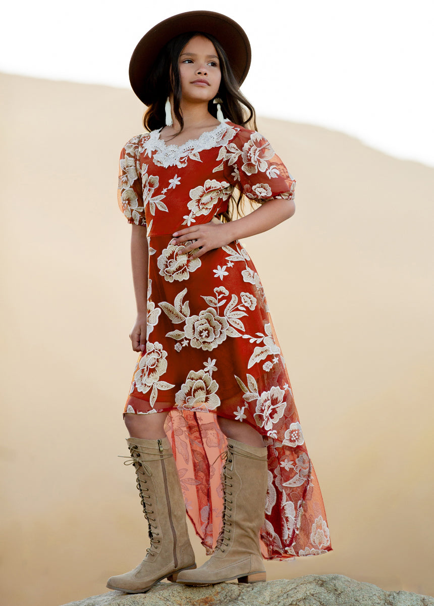 Verona Dress in Cinnamon