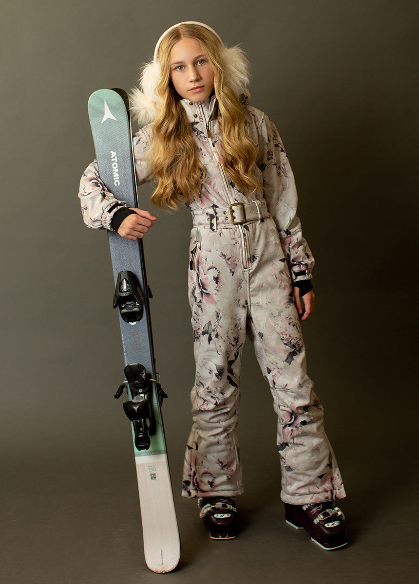 Joyfolie Girls Ava Ski Suit in Floral, Size 8