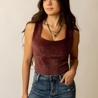 Ayasha Bodysuit in Raisin