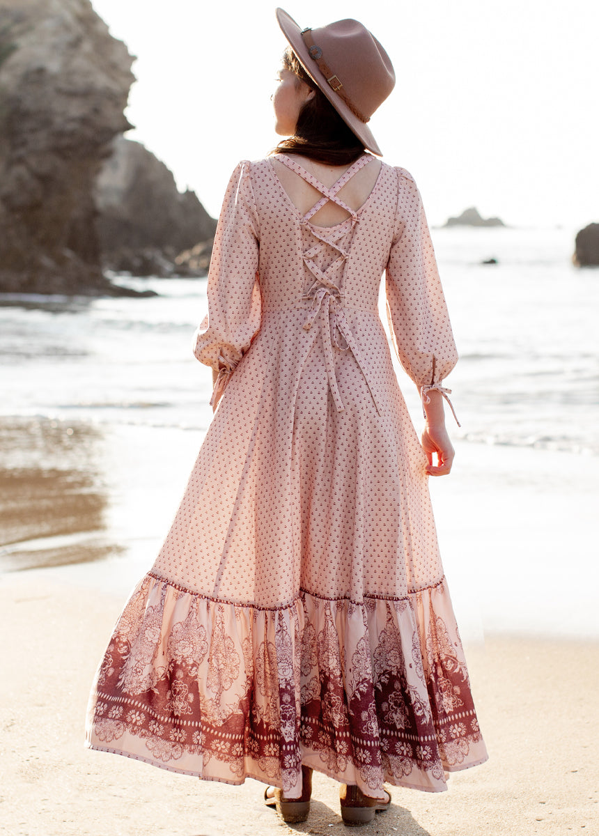 Adelina Dress in Rose Smoke Print