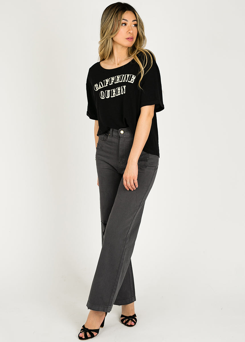 Caffeine Queen Tee in Black