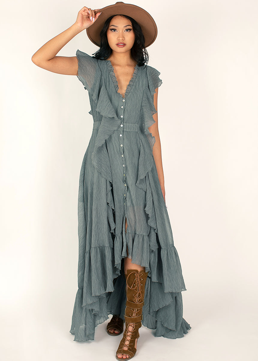 cascalone maxi dress sage Cascalone Maxi Dress Sage