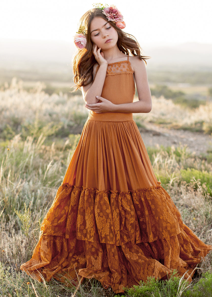 Catrin Dress in Marigold Best-Selling Boho Maxi Dress Joyfolie