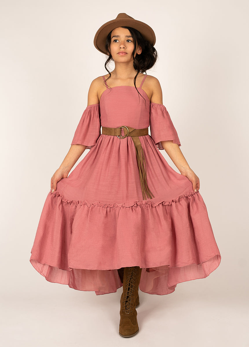 Chloe Dress in Dusty Rose