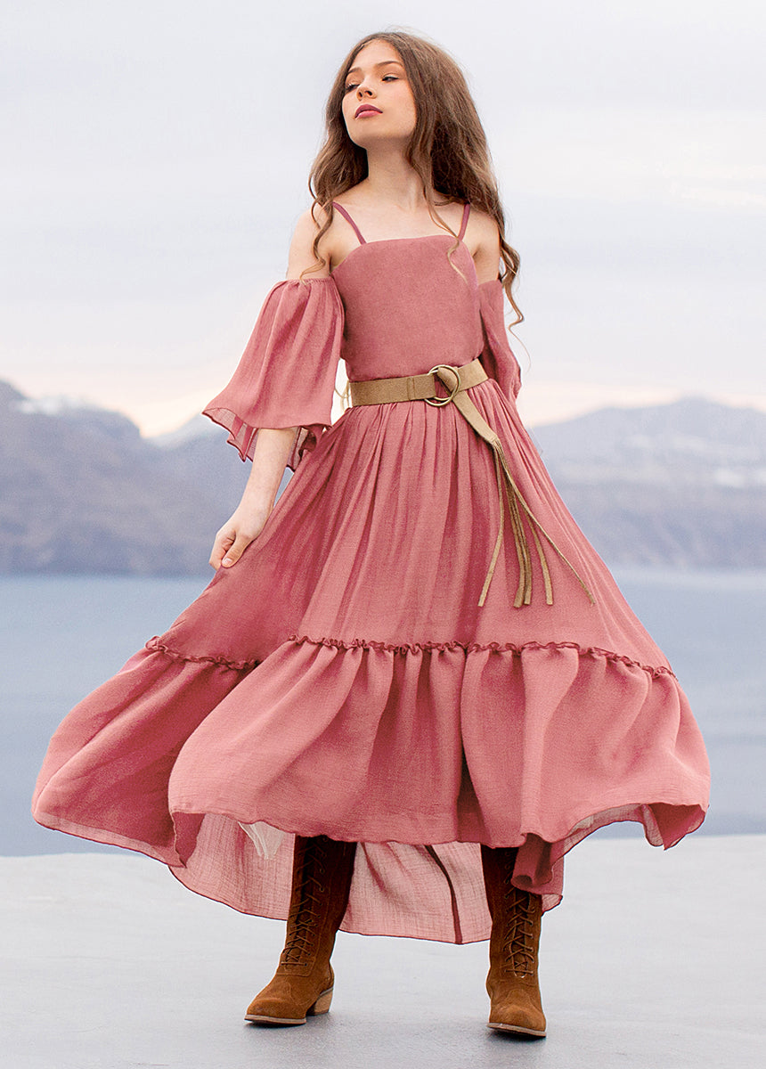 Chloe Dress in Dusty Rose