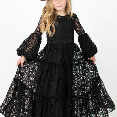 Cybele Dress in Black Lace