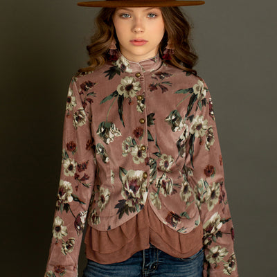 Mollie Jacket in Pink Floral