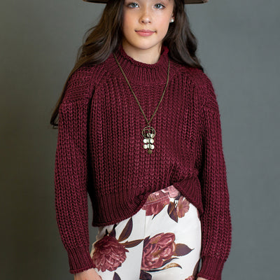 Serena Sweater in Berry