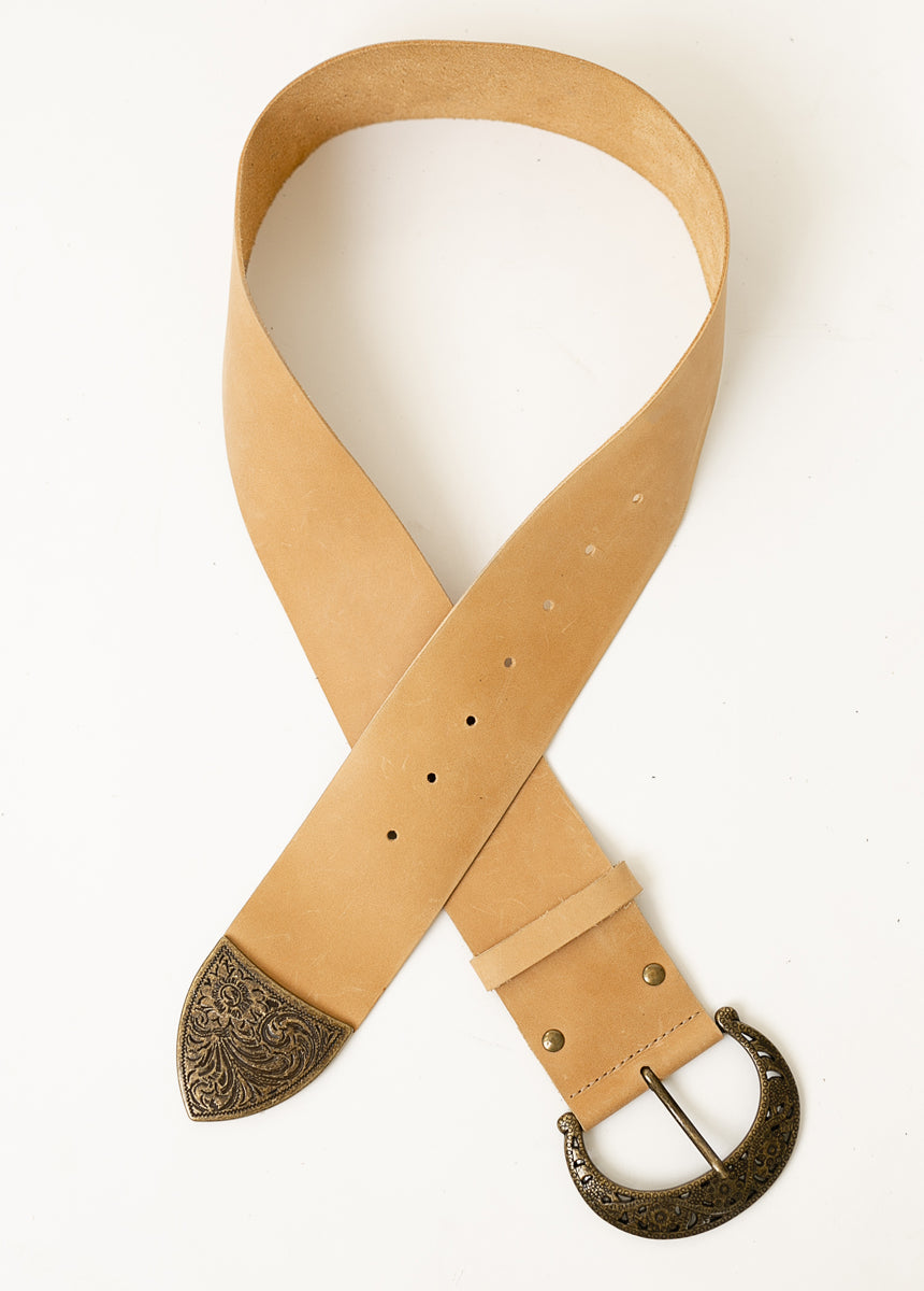Sina Leather Belt in Distressed Cinnamon