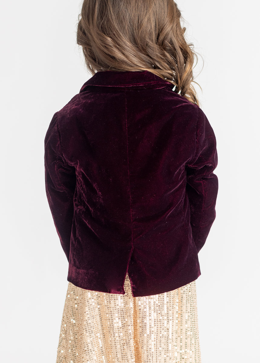 Lollie Blazer in Plum Velvet