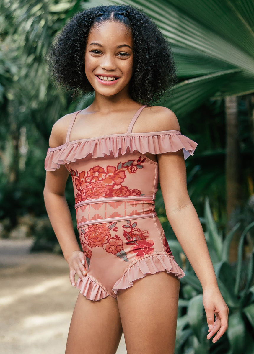 Evera Swimsuit in Misty Rose Floral