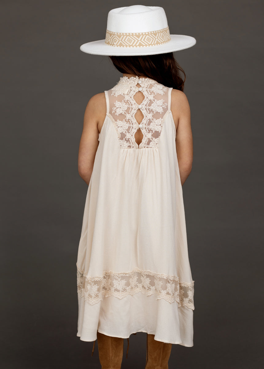 Delphina Dress in Ecru