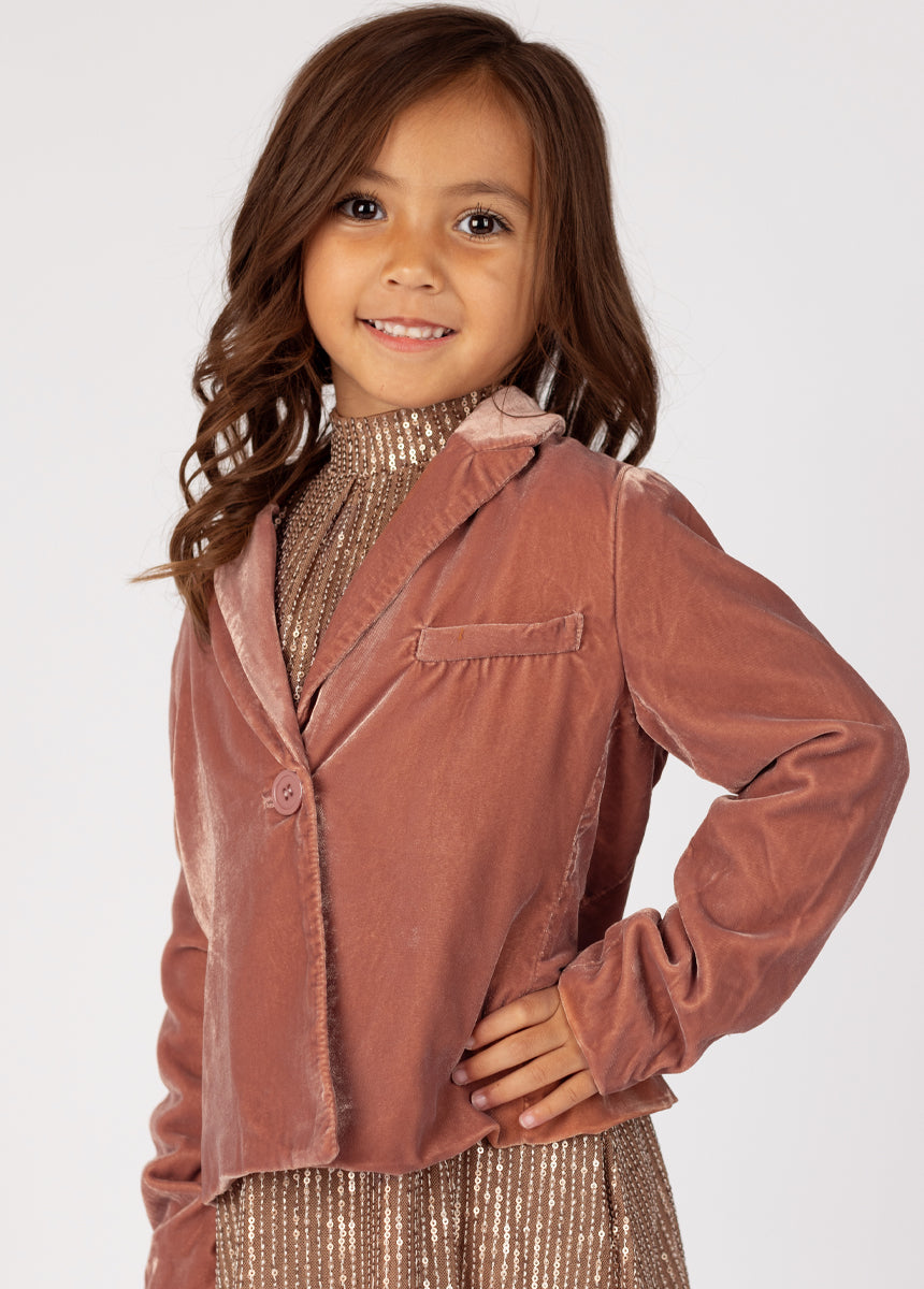 Lollie Blazer in Ashe Rose