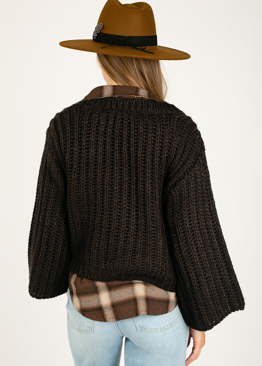 Emi Sweater in Washed Black