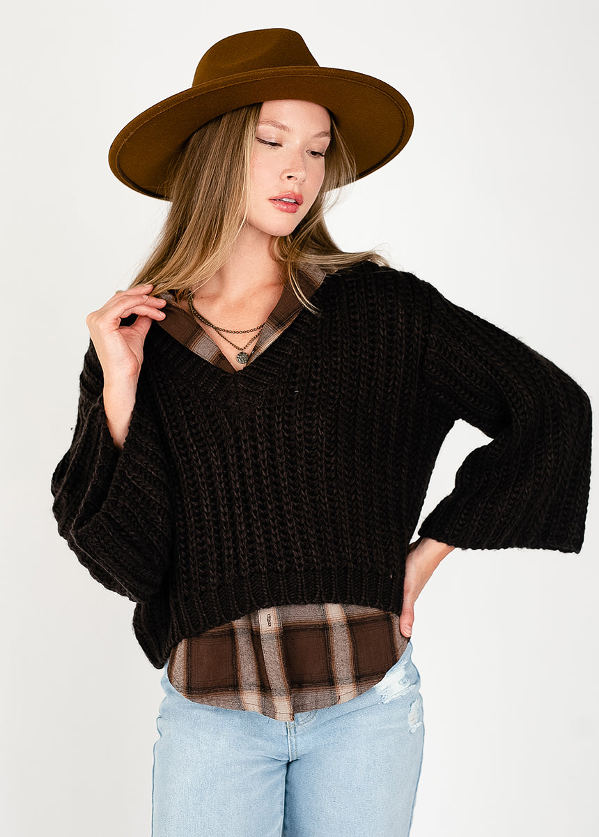 Emi Sweater in Washed Black