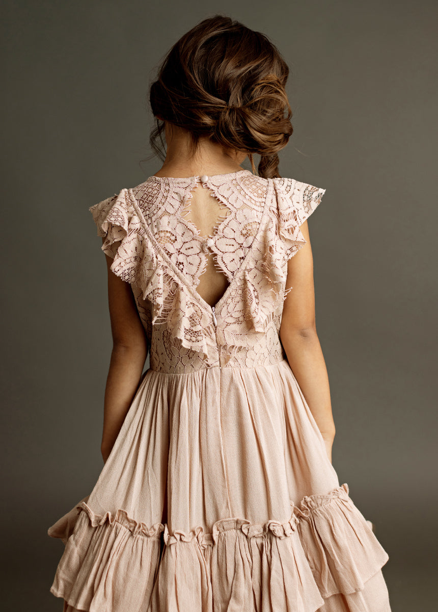 Lacy Petticoat Dress in Desert Shell