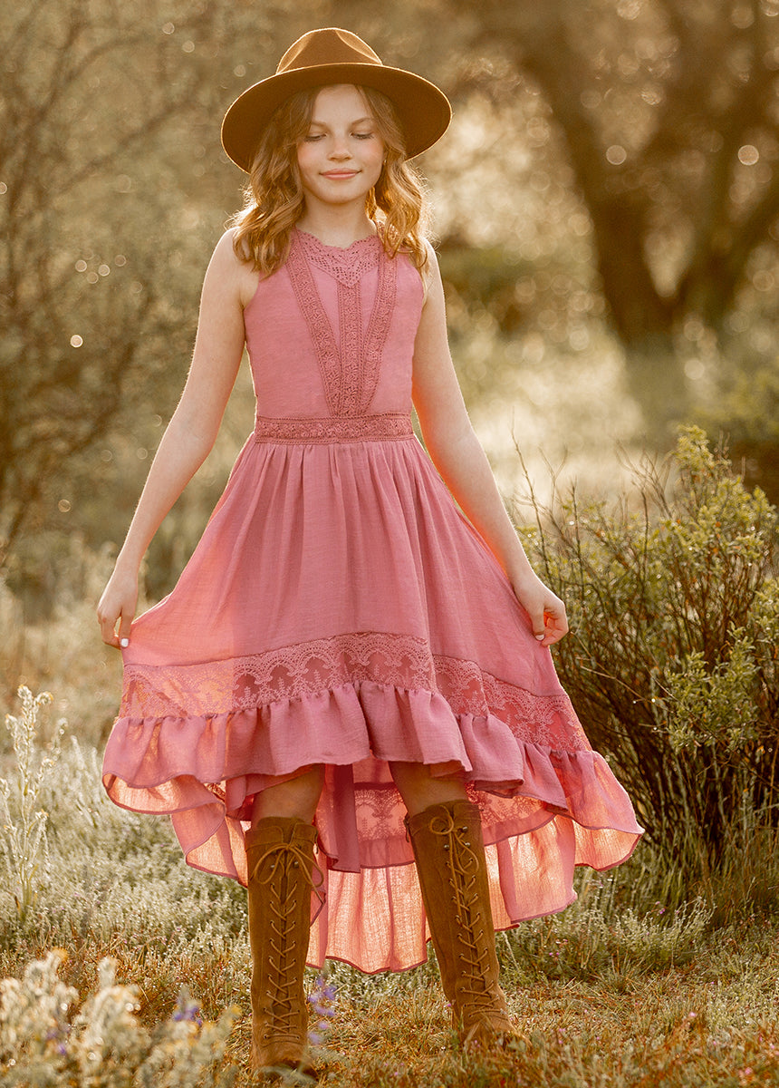 Jaymee Dress in Dusty Rose