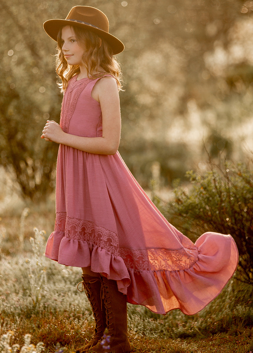 Jaymee Dress in Dusty Rose
