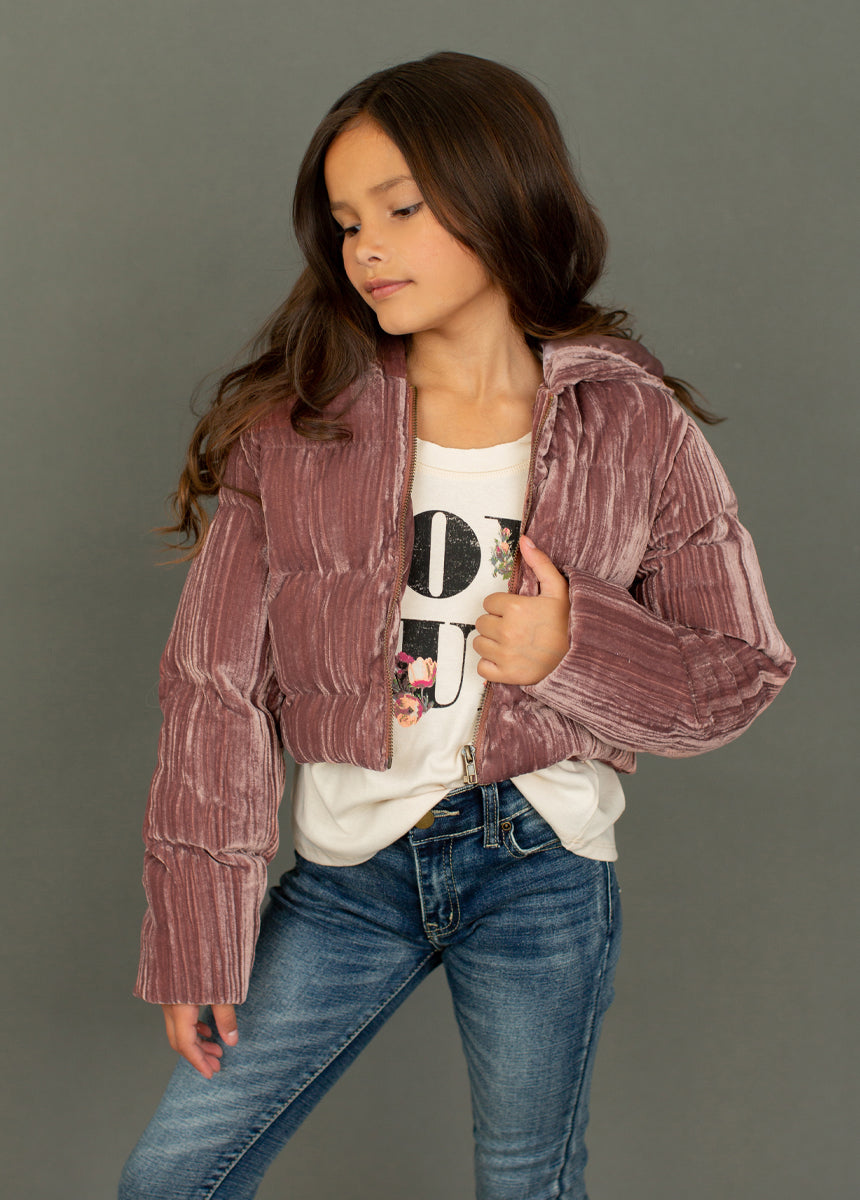 Tay Bomber Jacket in Dusty Lilac