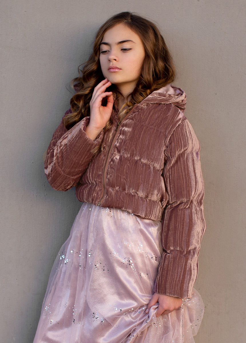 Tay Bomber Jacket in Dusty Lilac