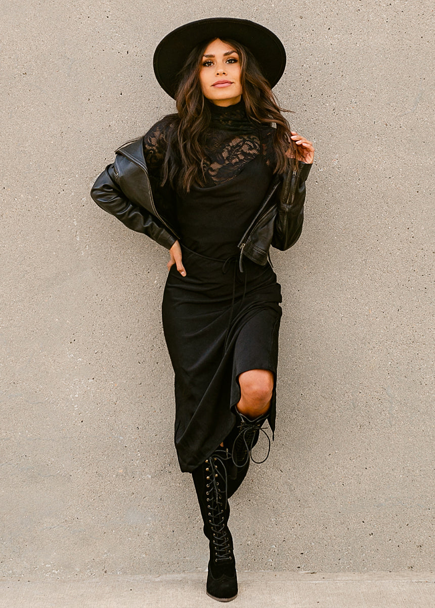 Amanda Slip Dress in Black