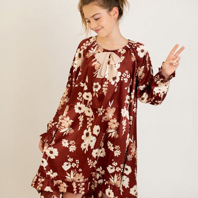 Georgie Nightgown in Rust Floral