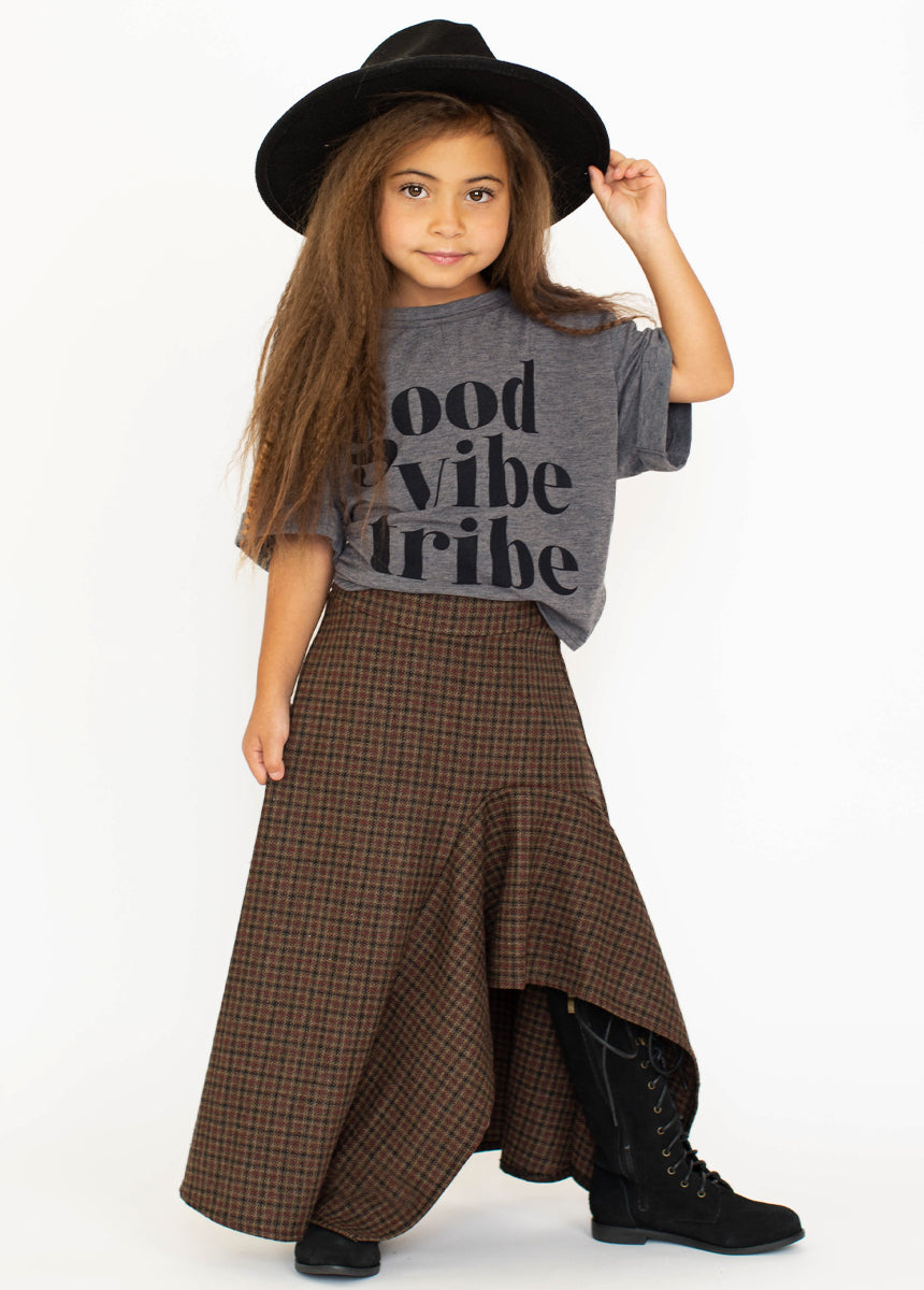 Good Vibes Tribe Tee in Heather Gray