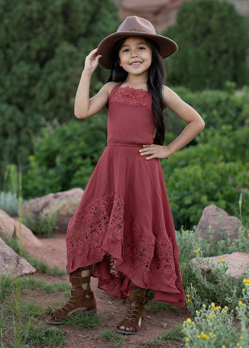 Kat Maxi Dress in Red Clay