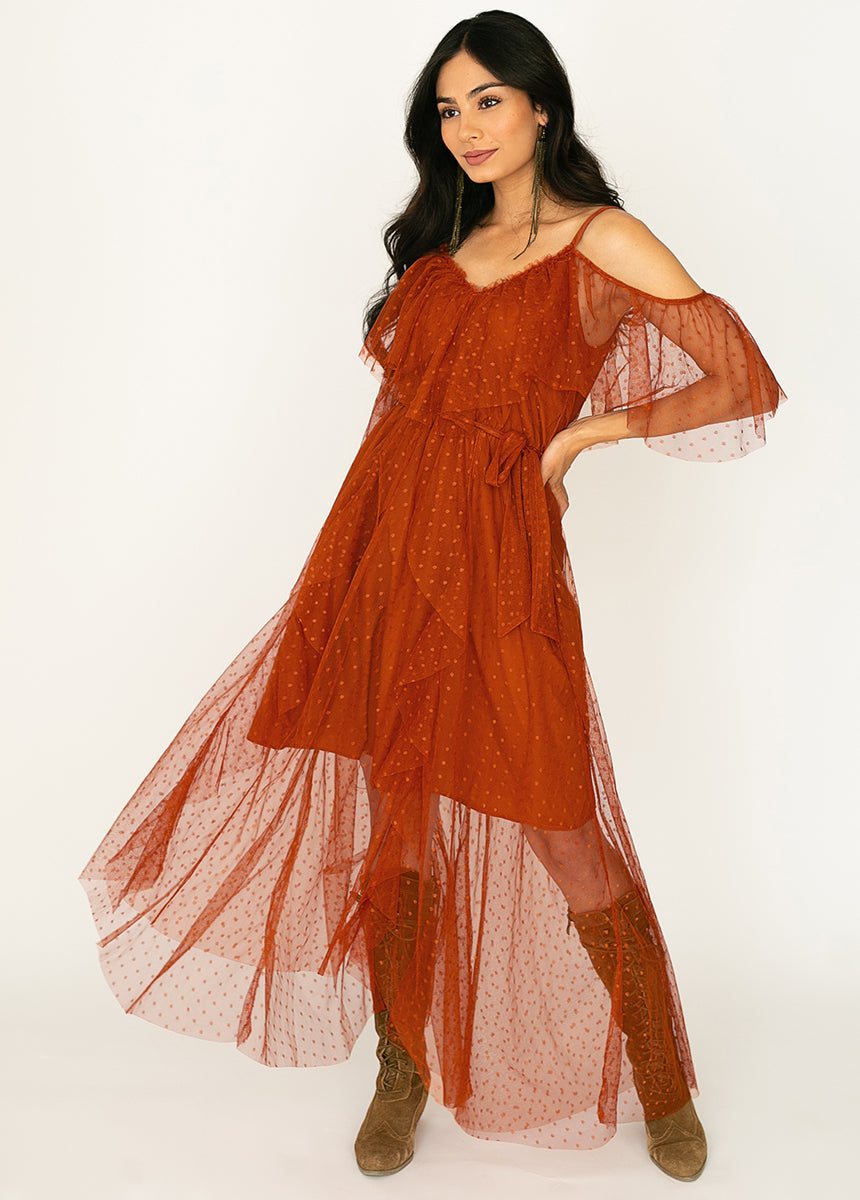 Lauryn Dress in Rust