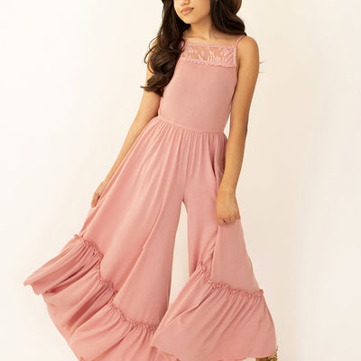 Lyanna Jumpsuit in Cameo Rose