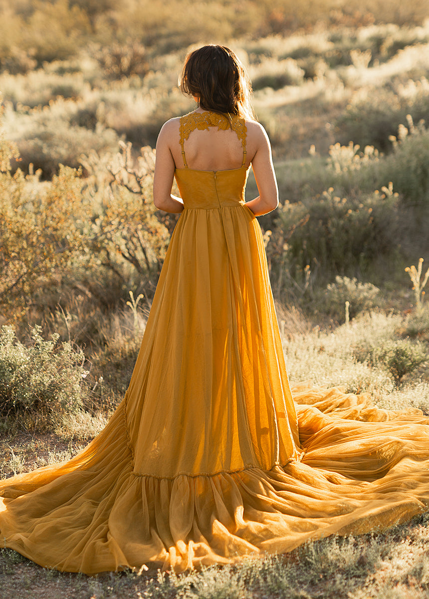 Mckenna Impact Dress in Tarnished Gold