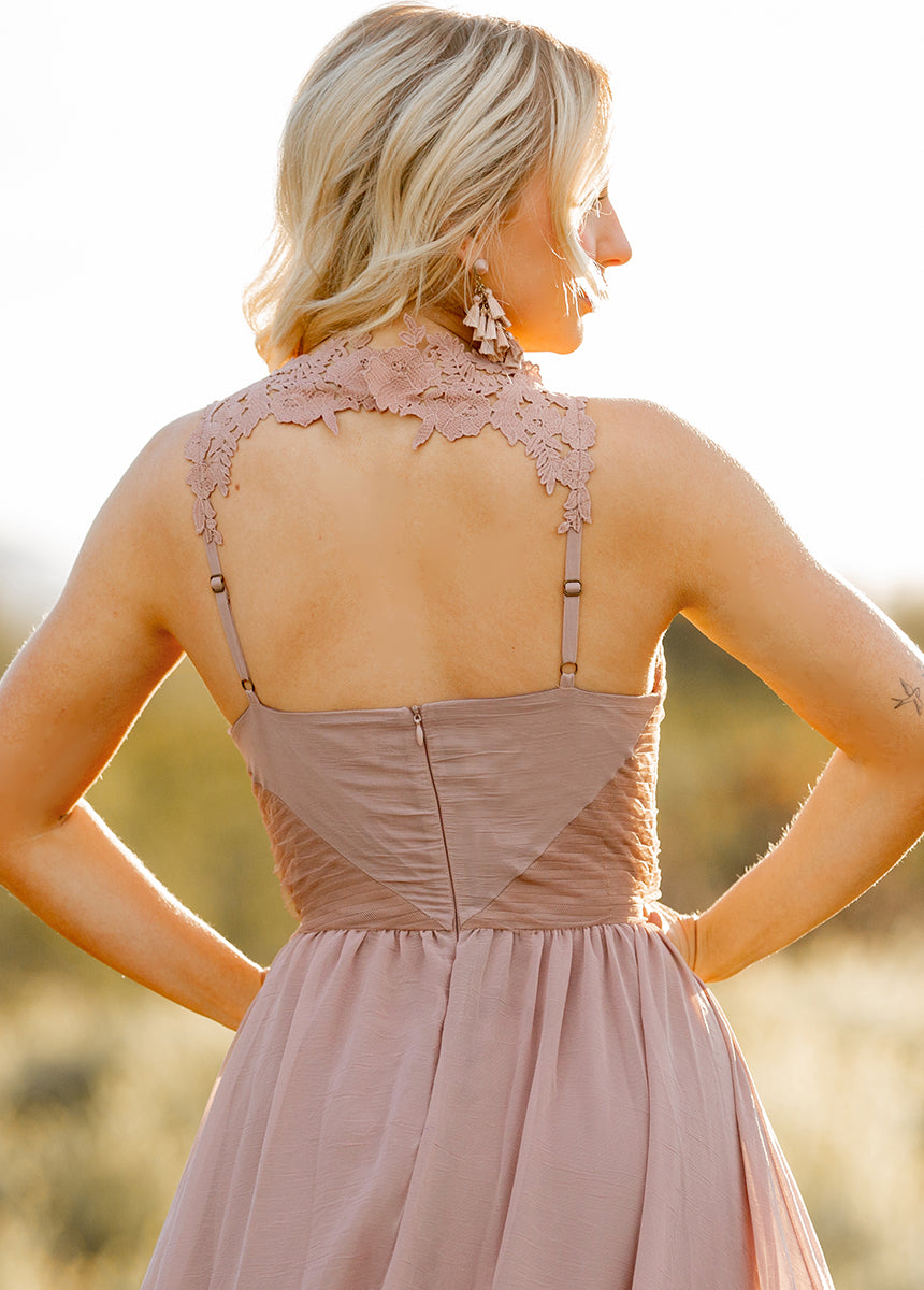 Mckenna Impact Dress in Rose Taupe