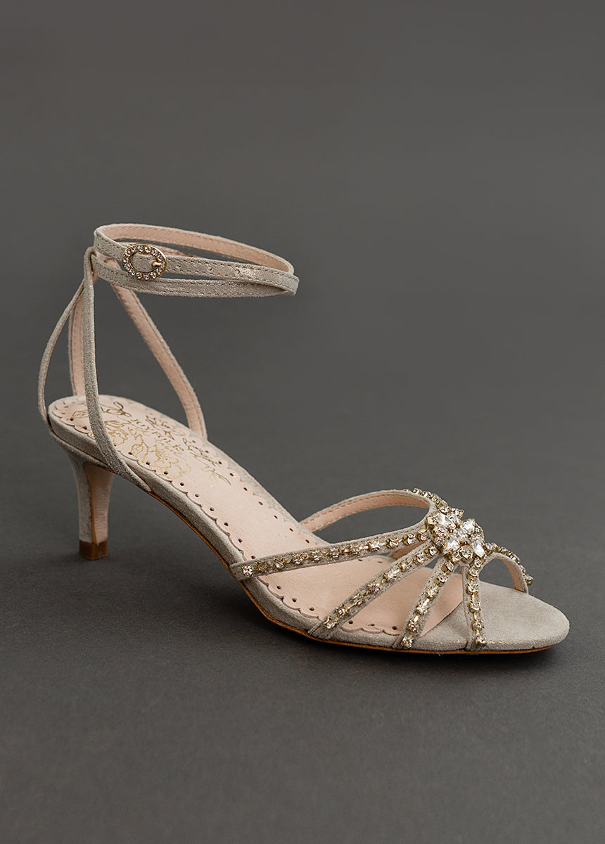 Maelyn Leather Heel in Gold