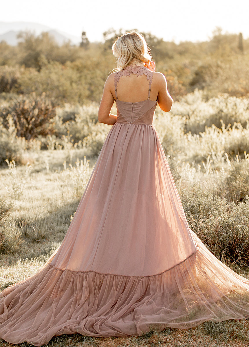 Mckenna Impact Dress in Rose Taupe