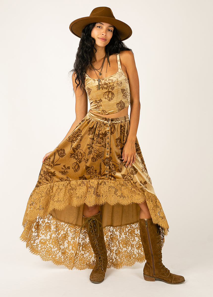 Journee Top in Honey Floral