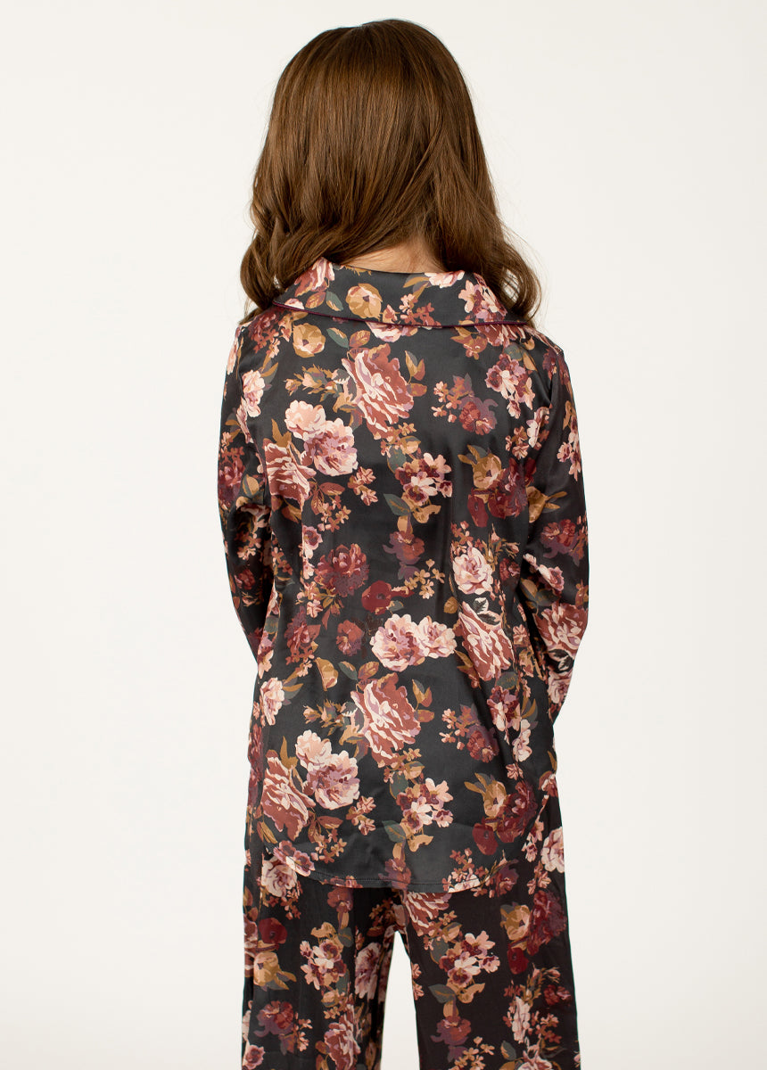 Lyana Sleep Set in Off Black Floral
