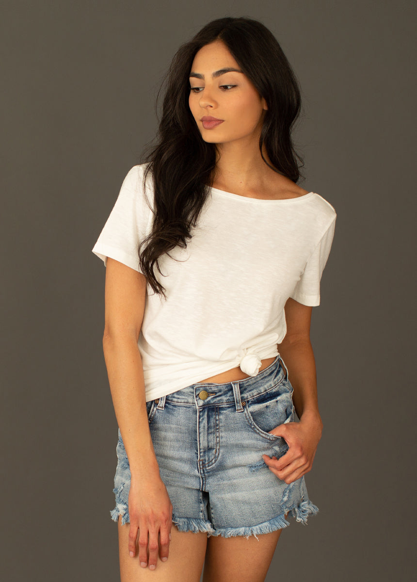 Markelle Shorts in Light Indigo