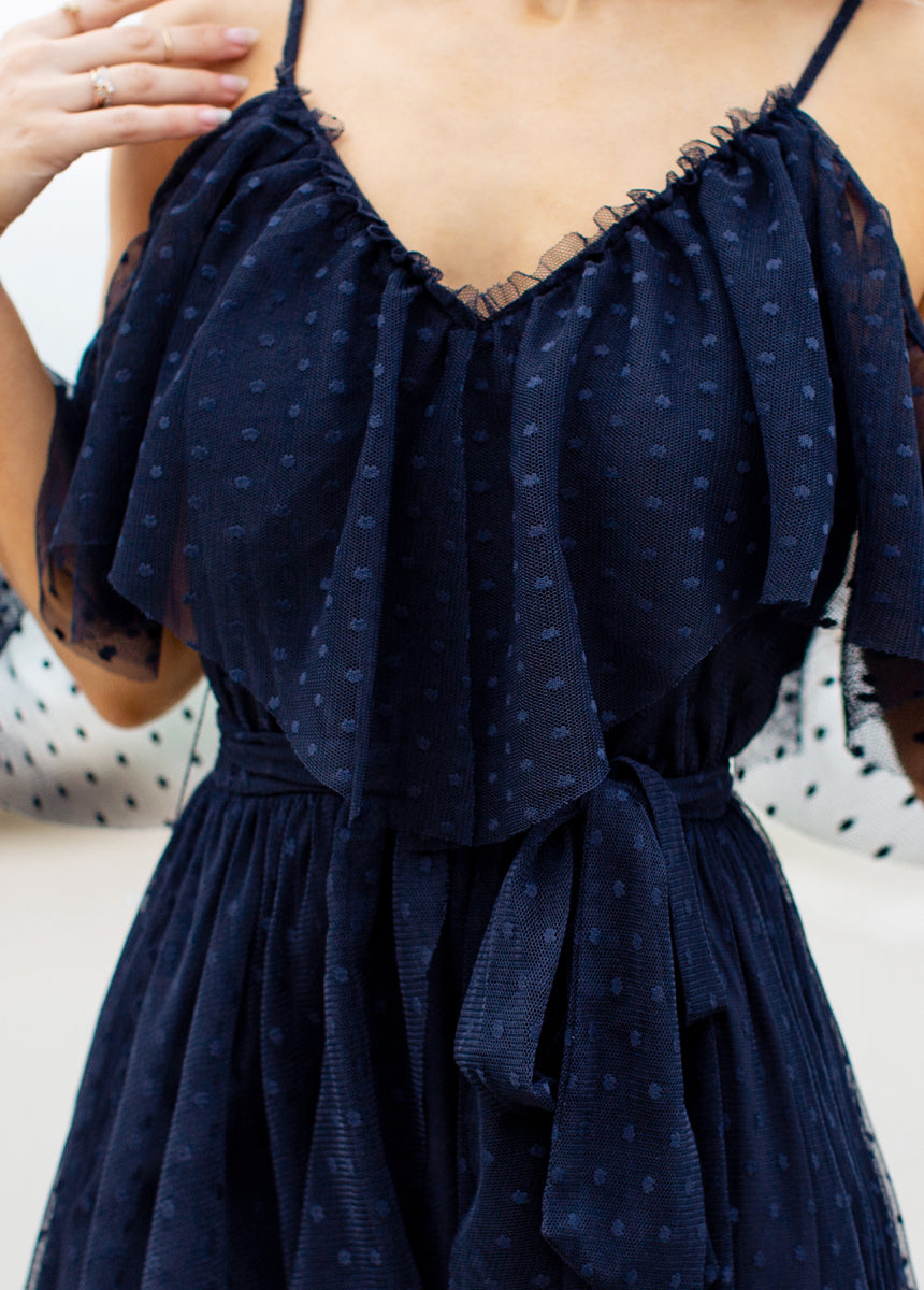 Lauryn Dress in Navy Blue