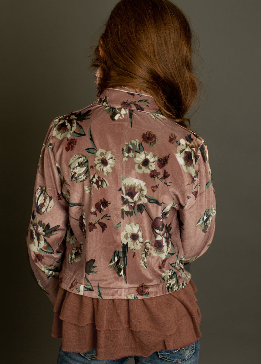 Mollie Jacket in Pink Floral