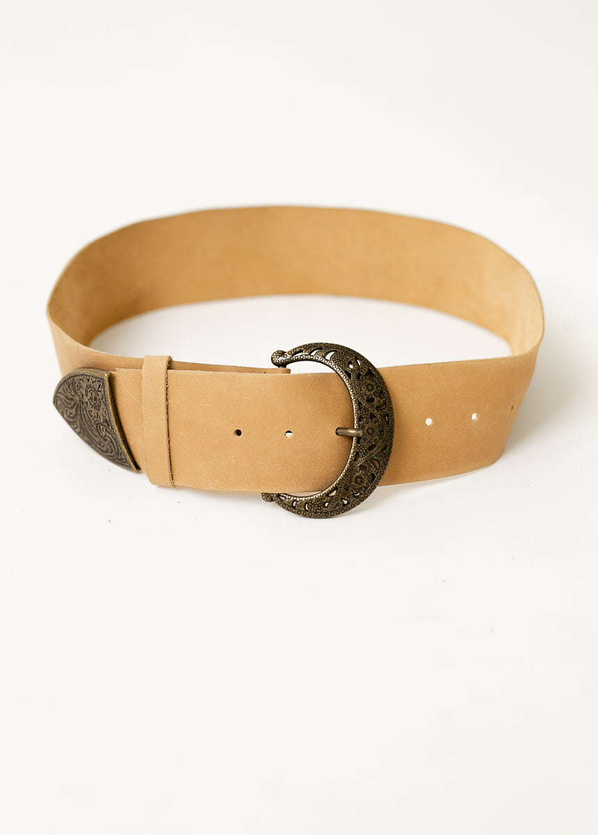 Sinda Leather Belt in Distressed Cinnamon