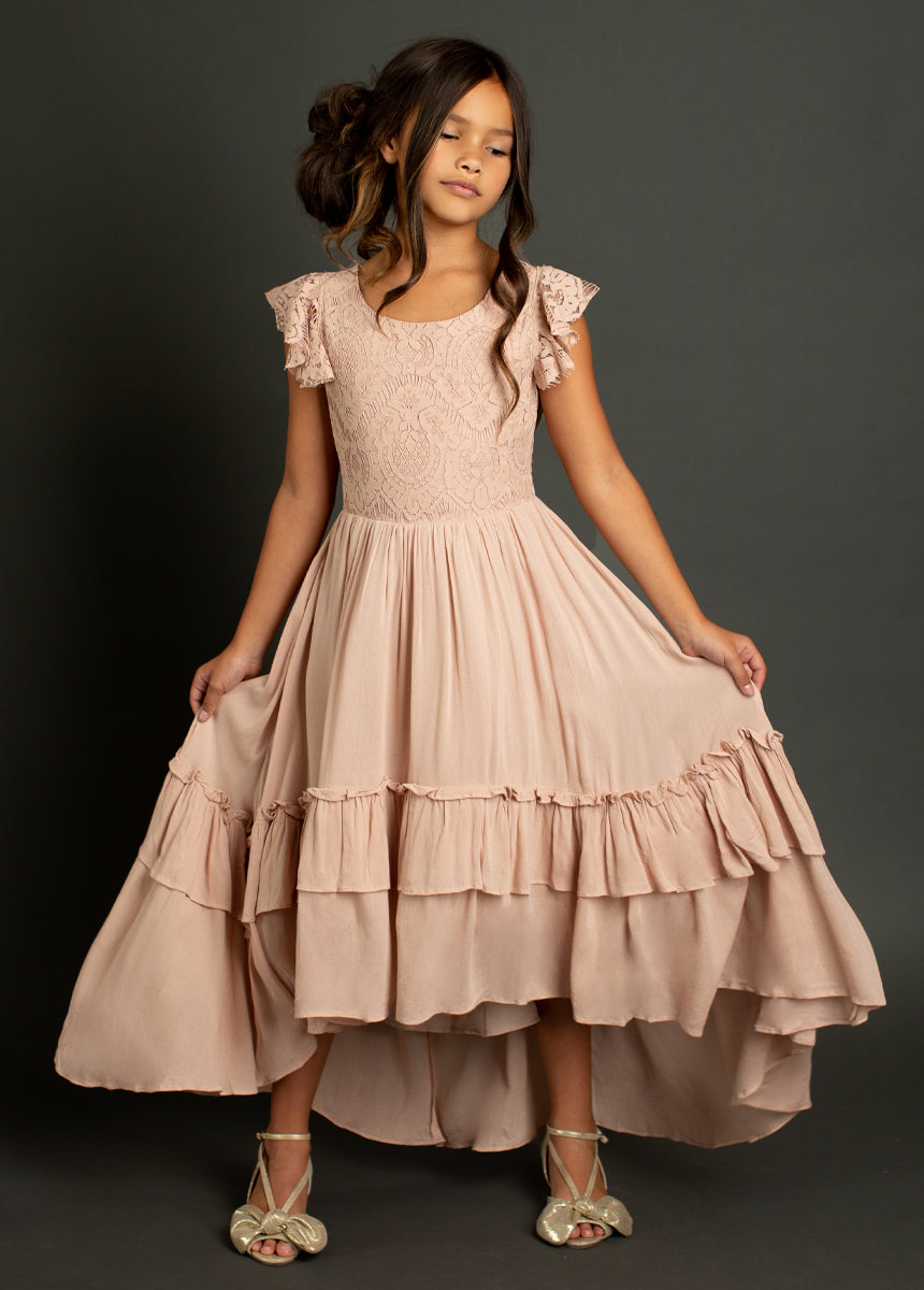 Lacy Petticoat Dress in Desert Shell