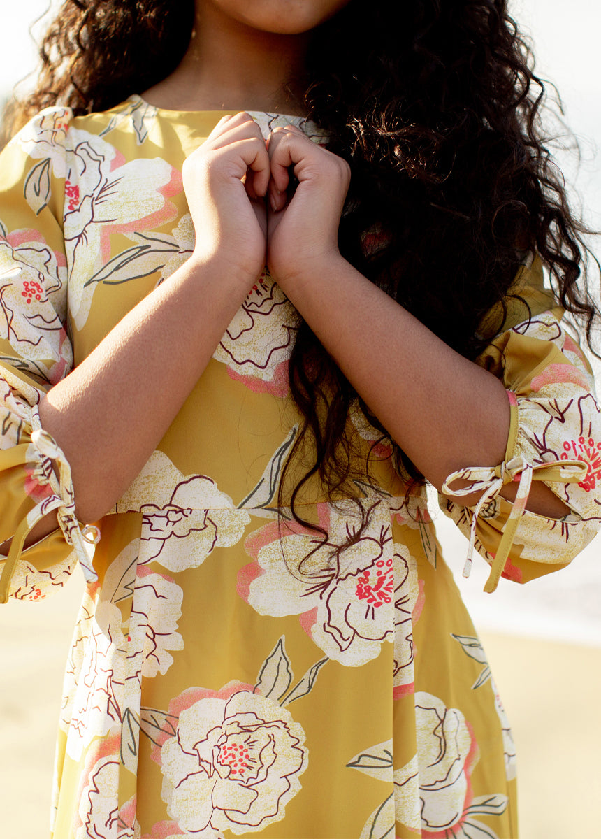 Adelina Dress in Saffron Floral