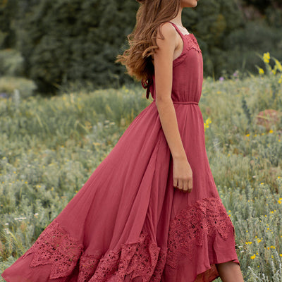 Kat Maxi Dress in Red Clay